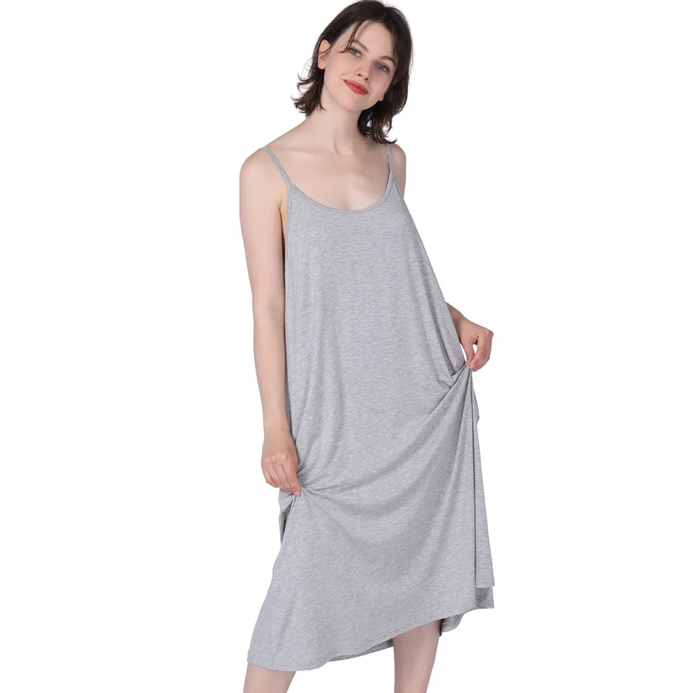 Fdfklak Large Women Nightgowns Summer Sleepwear Night Dresses 2XL-7XL Plus Size Sleeveless Dresses Women Loose Nightdress