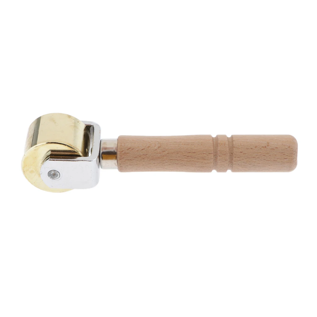 Presser Roller Wood Handle Leather Roller Edge Press Metal Roller Leathercraft