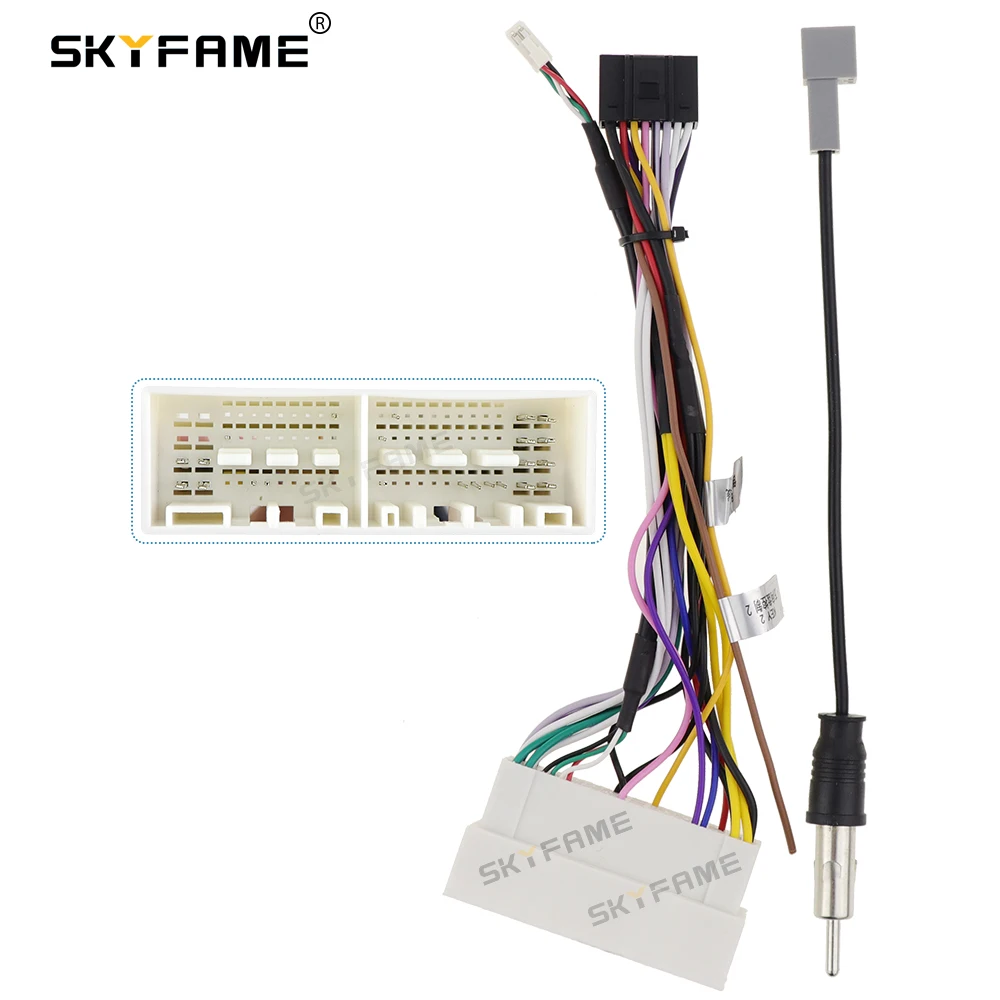 SKYFAME 16pin Car Wiring Harness Adapter For Kia K3 Pegas KX5 Sportage Hyundai Elantra Android Radio Power Cable