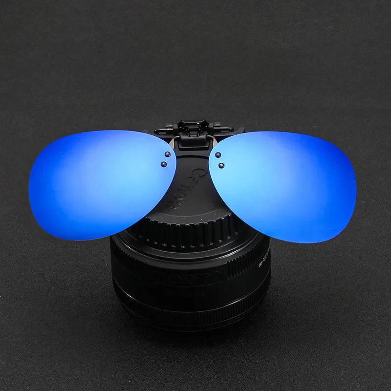 Unisex Polarized Clip-on Flip-up Sunglasses Uv400 Protection Mens Womens Fishing Driving Night Vision Lens Clip Goggle Glasses