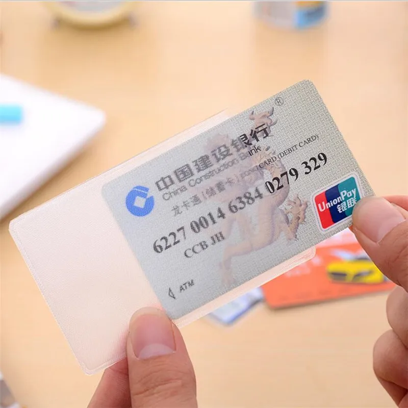 10pcs PVC Clear Card Id Cover Case To Protect Credit Cards Card Protector Waterproof Transparent Card Holder Bag