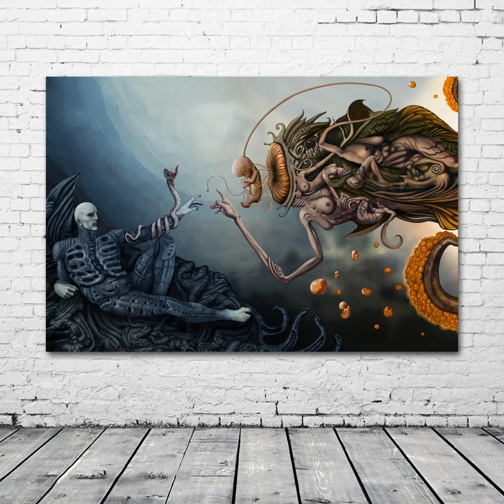 The Creation of Prometheus Alien Artistic Posters and Prints Canvas Paintings Unframe Wall Art For Home Living Room Decor