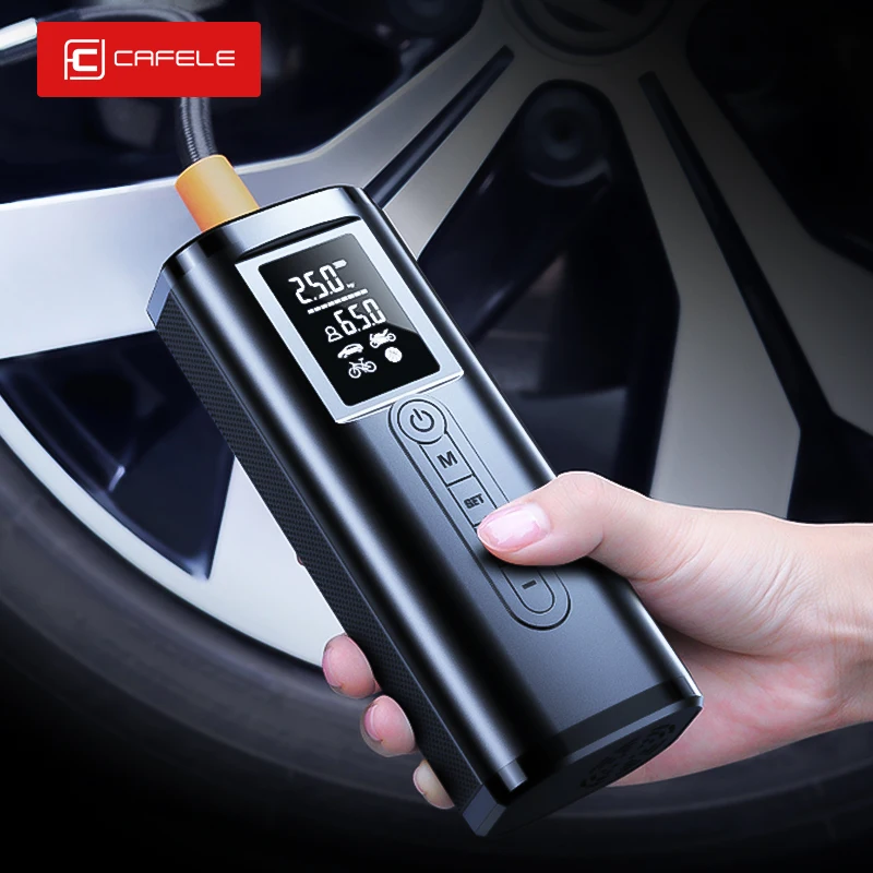 

Cafele Car Compressor High Pressure Boat Bicycle Pump For Car Electric Tire Inflator Portable Air Compressors With Power Bank