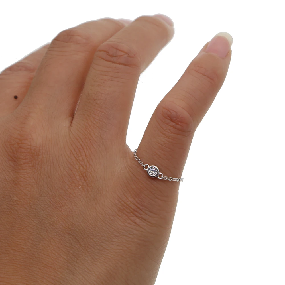 925 sterling silver jewelry factory price delicate minimalist stunning girl women rings bezel single stone cz dainty ring