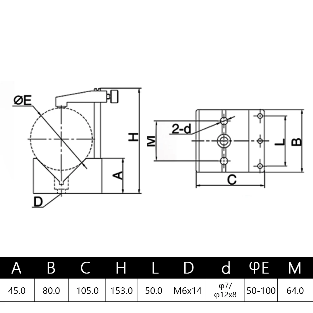 Optical precision V-clamp Clamping D50-100mm V-shaped adjusting frame Small laser diode optical fiber collimator fixture