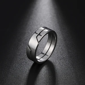 Skyrim Fashion Simples Edelstahl -Paar Ring für Männer Frauen lässige Finger Ringe Juwely Geschenk geben 2025 Neu 8 Hauptverkaufsring für Paar - №5
