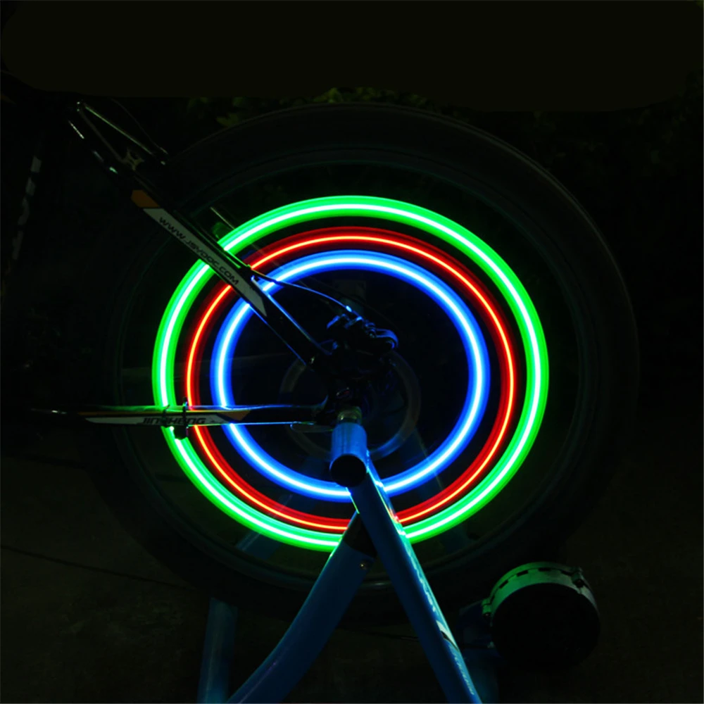 Waterproof Bicycle Spoke Light LED Bike Wheel Light Easy Install For 2mm Bicycle Spokes Tire Safety Warning Light With Battery