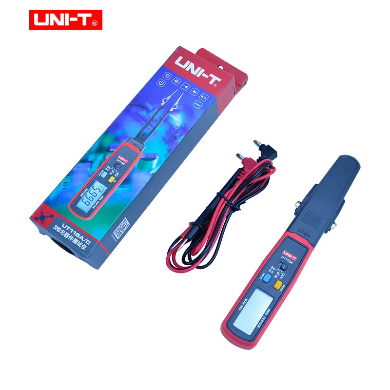 UNI-T SMD Tester UT116A UT116C Multimeter Auto Range Resistance Capacitance Diode(RCD) LED Zener DCV Continuity Battery Tester