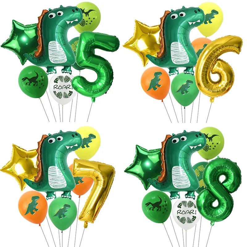 Dinosaur Party Balloon Dinosaur Birthday Party Foil Number Balloons Kids Wild Animal Jungle Birthday Party Decorations Globos