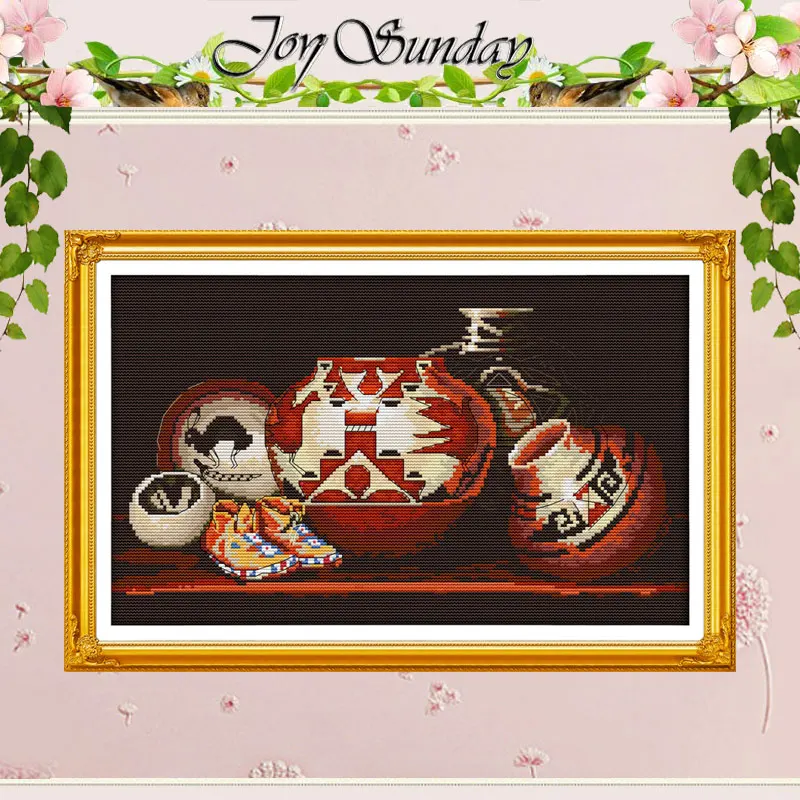 

Joy Sunday Classical Art Patterns Counted Cross Stitch Set DIY 11CT 14CT 16CT Stamped DMC Cross-stitch Kit Embroidery Needlework