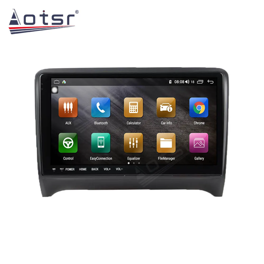 AOTSR Android 12 Car Radio Coche For Audi TT MK2 8J 2006 - 2012 Multimedia Player GPS Navigation DSP CarPlay IPS AutoRadio 4G