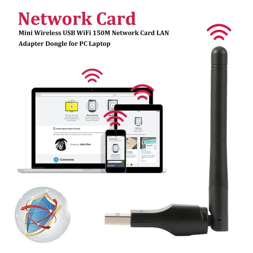 Wi-Fi USB-адаптер RT7601 150 Мбит/с USB 2.0 Wi-Fi беспроводная сетевая карта 802,11 B/G/N адаптер локальной сети со поворотная антенна