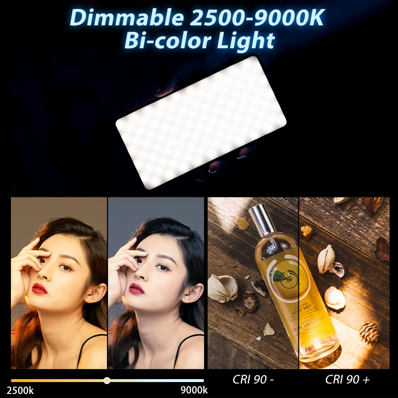 Ulanzi VL200 LED lampa wideo dla profesjonalnych 2500K-9000K możliwość przyciemniania oświetlenia panelu dla Sony Nikon Canon Camera Lights