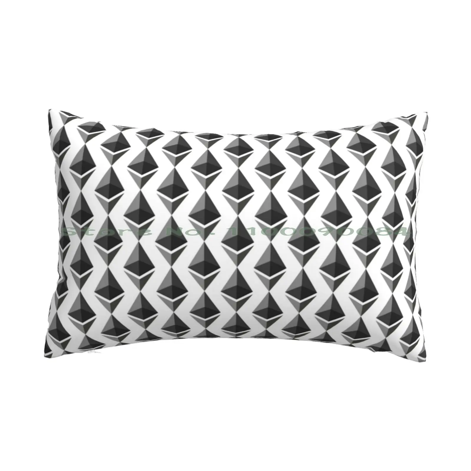 Ethereum Logo Black On White Eth Pillow Case 20x30 50*75 Sofa Bedroom Vintage Comics Wet Ass Pussy Wet And Gushy 80s Comic 70s