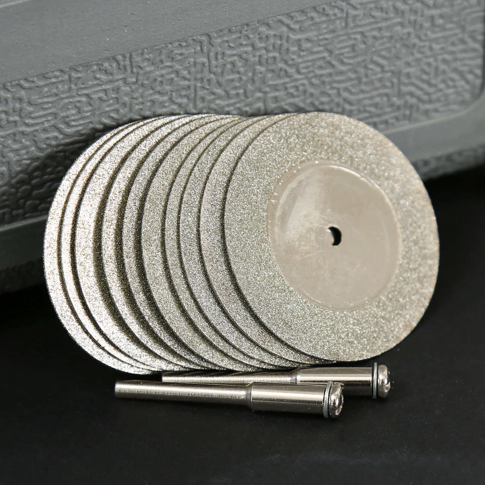10 Stks/set 40Mm Diamantdoorslijpschijven + 2Pcs Doorn Arbor Assen Rotary Tool Dremel Accessoires Boren Lakens Slijpen slice Craft