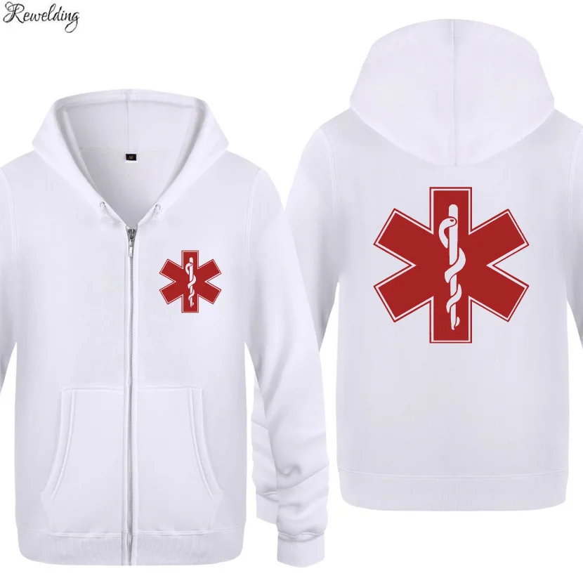 EMT Emergency Ambulance Printed Hoodies Men Brand Fleece Long Sleeve Mens Jacket Sweatshirt Coat Winter Hoody Moletom Sudaderas