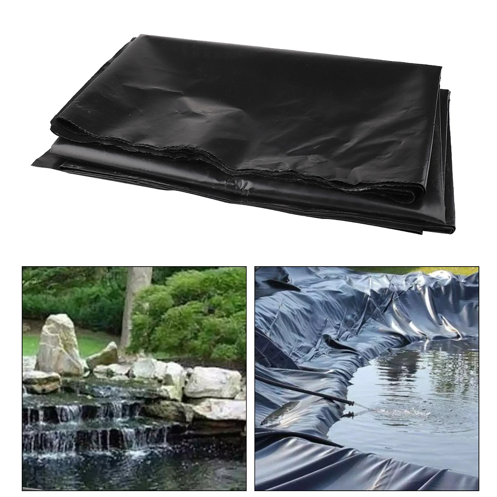 Pond Liner Impermeable Film Cover Waterproof Sun-proof for Fish Pond Black