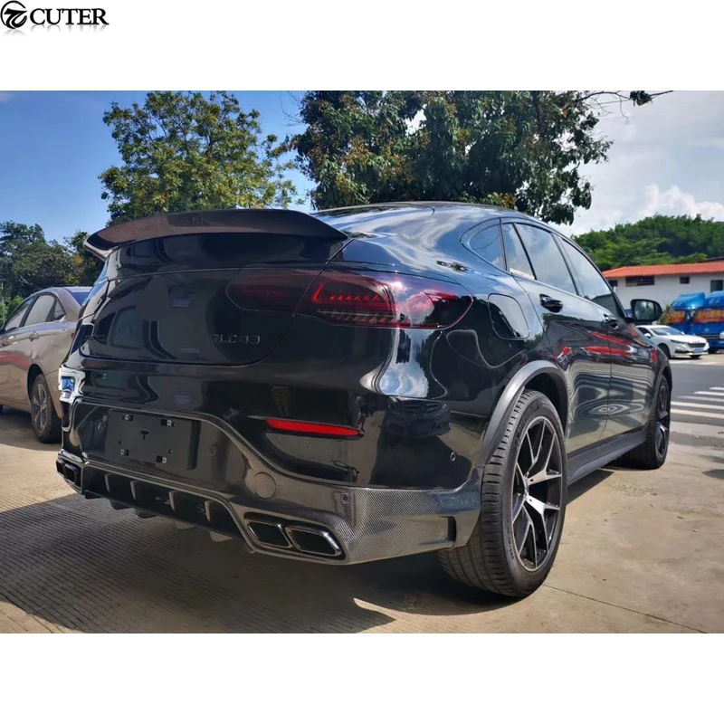 X253 C253 GLC220d GLC63 GLC43 AMG Coupe Carbon Fiber FRP Rear Bumper Diffuser for Mercedes Benz GlC43 GLC63 Topcar style