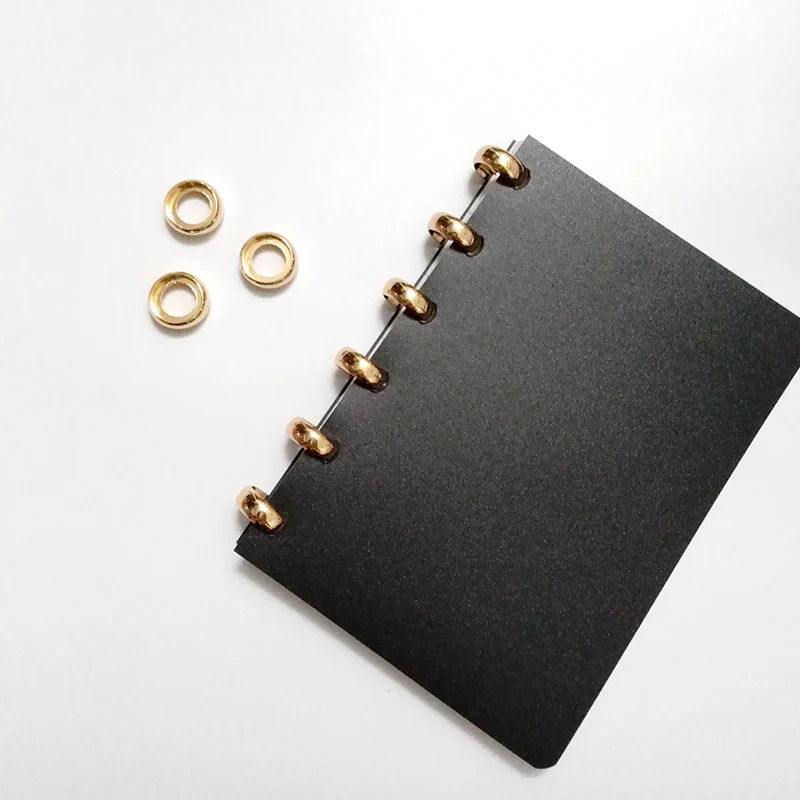 30Pcs Metal Binder Ring DIY Albums Loose-leaf Book Hoops Mushroom Hole Plate Book Binding Disc Round Office Supplies Keychain
