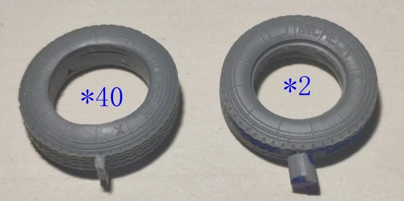 

Model Assembly and transformation parts Sagged Wheels for M1000 HET Semi-trailer