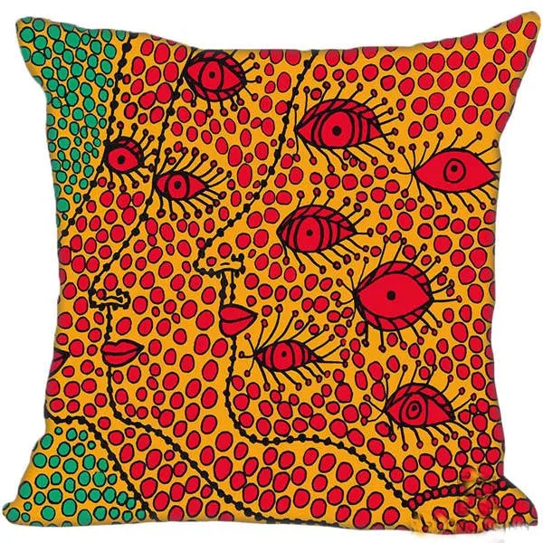 Fodera per cuscino decorativa personalizzata Yayoi Kusama Fodera per cuscino quadrata con cerniera Miglior regalo Decorazione per casa e hotel 45x45