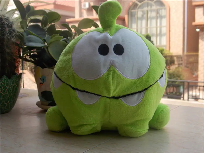 1pc 20cm Hot Game Cartoon Cut The Rope Om Nom green Frog Stuffed Animal Plush Toys Kids Toys Children Collection Gift