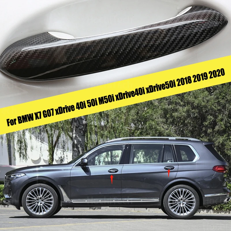 

Car Styling Real Carbon Fiber Outer Door Handle Cover for BMW X7 G07 XDrive 40i 50i M50i XDrive40i XDrive50i 2018 2019 2020