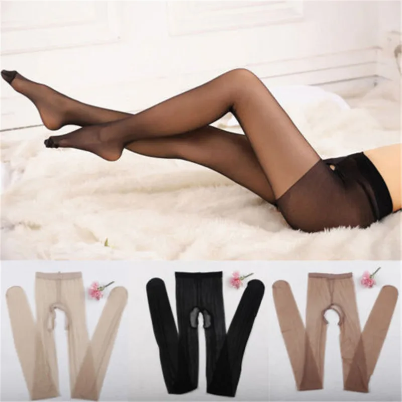 Women Hot Sexy Lingerie Stockings Fitness Open Crotch Crotchless Pantyhose Mesh See Through Lingerie Hosiery Underwear Tights