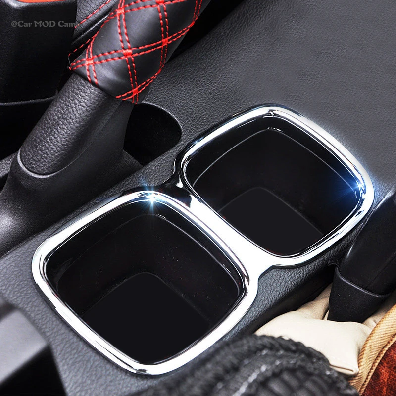 Car Accessories for Suzuki SX4 S-Cross 2014-2020 ABS Chrome Interior Water Cup Holder Frame Cover Trim