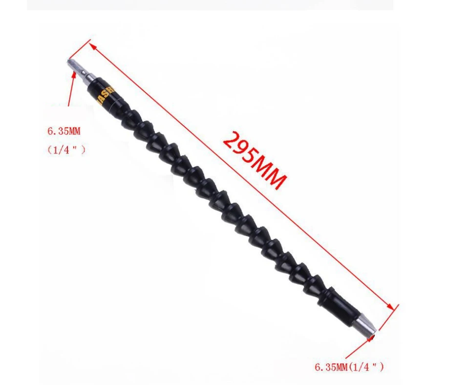 Nuovo foraggio flessibile da 295mm Arbre Electronique Forage Noir Arbre punte flessibili estensione Tournevis Bit Holder Lien comunicatore