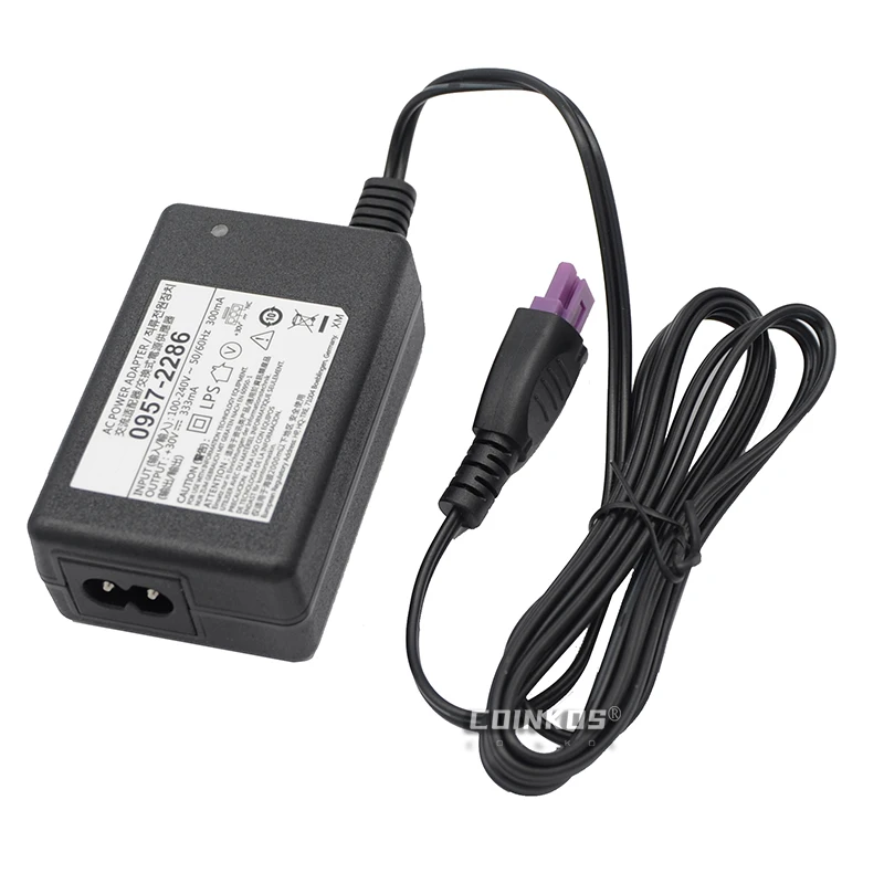 AC Printer Charger Adapter for HP DeskJet 3000 3050 3050A 3051A 3052A 3054 3055A 3056A 3510 3511 3512 Power Supply Cable