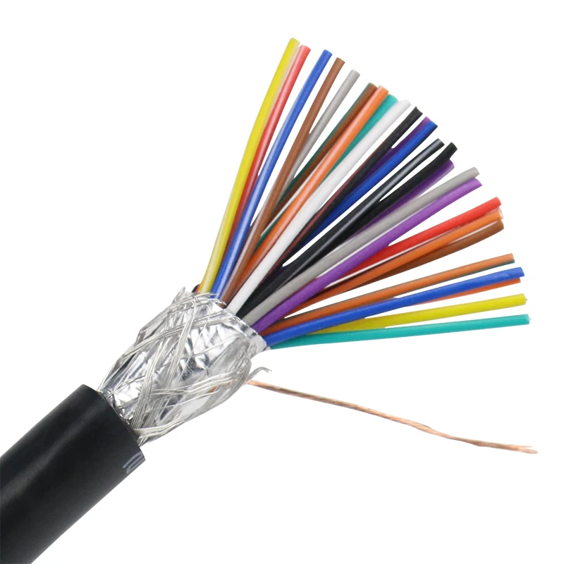 1Meter 26AWG Pure Copper 25Core Shielding Wire DB25 25 Needle Connecting Cable Parallel Print Wire 25 Core Data Line Signal Line