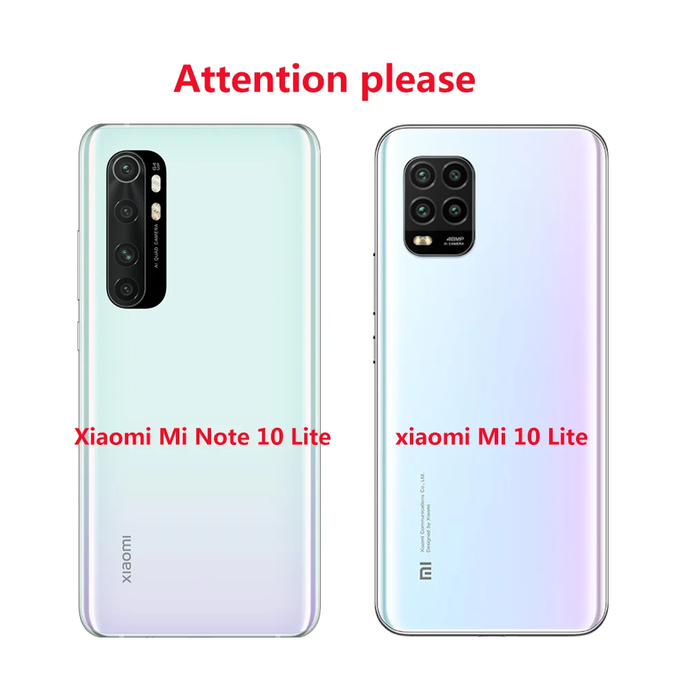 For Xiaomi Mi Note 10 Lite Case 6.47" mi 10 lite cover Soft Silicon Tpu Note10 Lite Phone Back Shell mi 10 Lite Bumper Funda bag