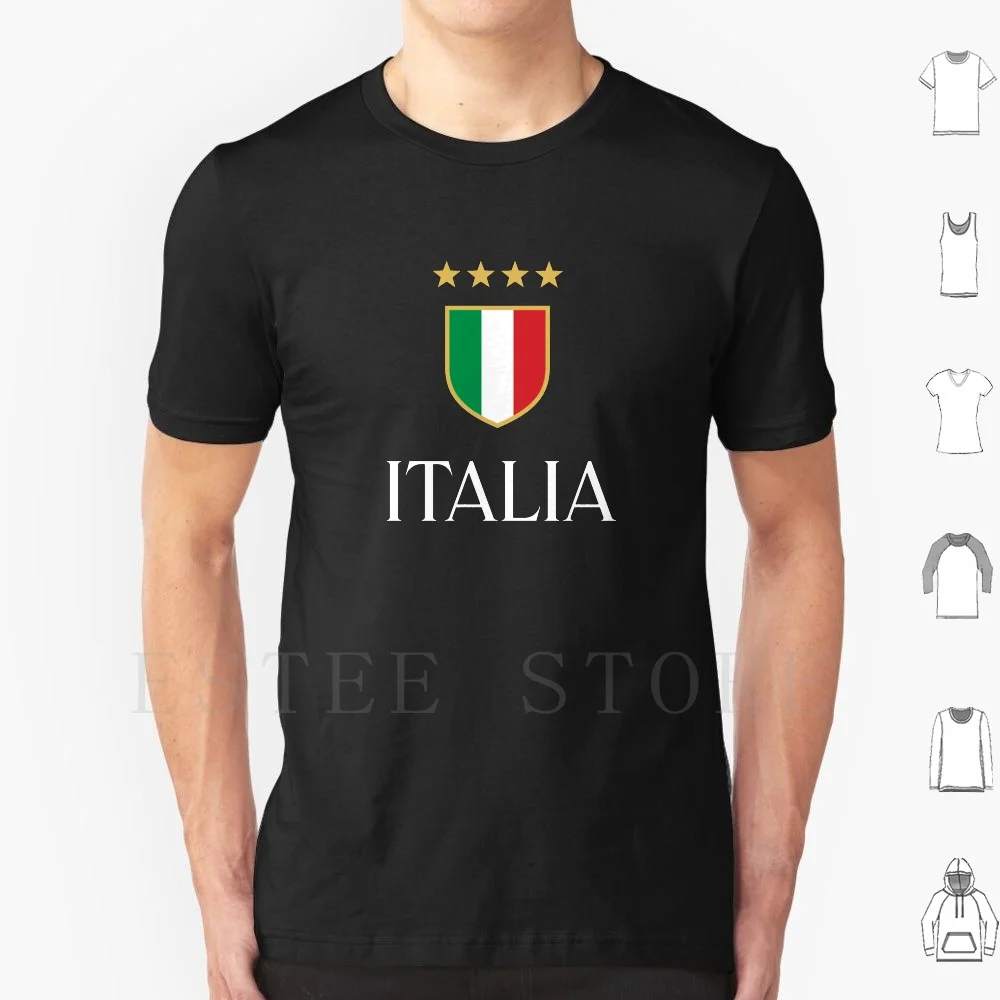 Italia White T Shirt Men Cotton 6xl Italia Italy Calcio Football Soccer Italian National Team Italian Football Italian Soccer