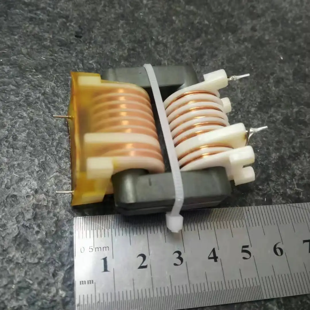 2pcs High-power 60w Resin Potting Transformer High Voltage Package Transformation Ratio 44 Boost Coil 6=2 Slots Four Needles