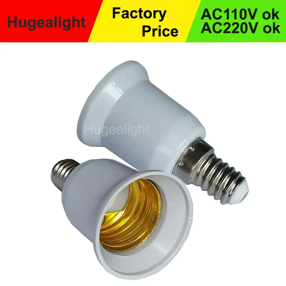 30pcs/lot E14 to E27 Lamp Holder Converter 220V Light Bulb Adapter Conversion Fireproof Socket Base Converter