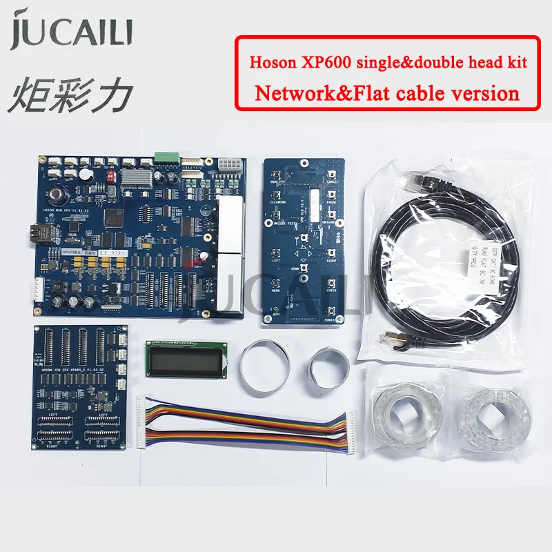 Jucaili 1 set Hoson Board for Epson xp600 single/double head board for ECO Solvent Printer Network flat cable version board