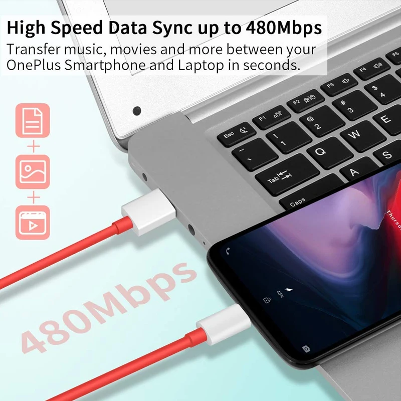 Fast Charge Cable for Oneplus Nord Warp Charge 30W Quick Charger Data Cable Type-C Dash for One Plus 8 7 Pro 7t 7 T 6t 6 5t 5 3t