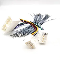 Auto Stereo Radio 13pin + 60pin Männlichen/Weiblichen Stecker Kabelbaum Adapter Fßr KIA K2/K3/K4/Elantra/Mistra/Tucson Verdrahtung Stecker