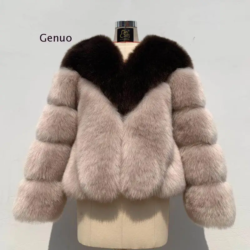 Women Coat Winter New Warm Womens Furry Soft Faux Fur Coat Harajuku Vintage Long Sleeve  Fluffy Fur Jacket Streetwear