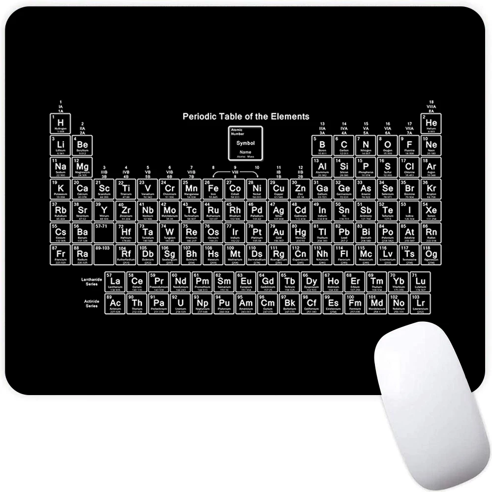 Small Gaming Mouse Pad Computer Mousepad PC Gamer Mouse Mat Laptop Mausepad Periodic Table of the Elements Keyboard Mat Desk Pad