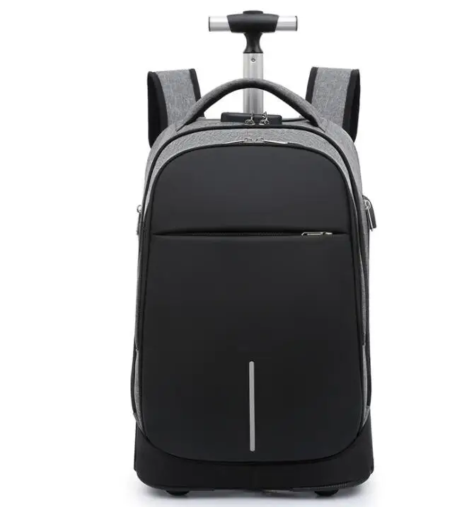 Travel Wheeled backpack bag On wheels Travel Rolling luggage Bag 18 Inch School Trolley Backpack Bag for teenagers large wheels