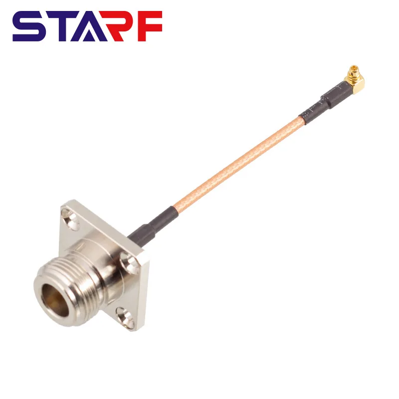 N-type antenna interface of gateway navigation equipment of N-K female square plate 25*25 turn MMCX bent male repeater