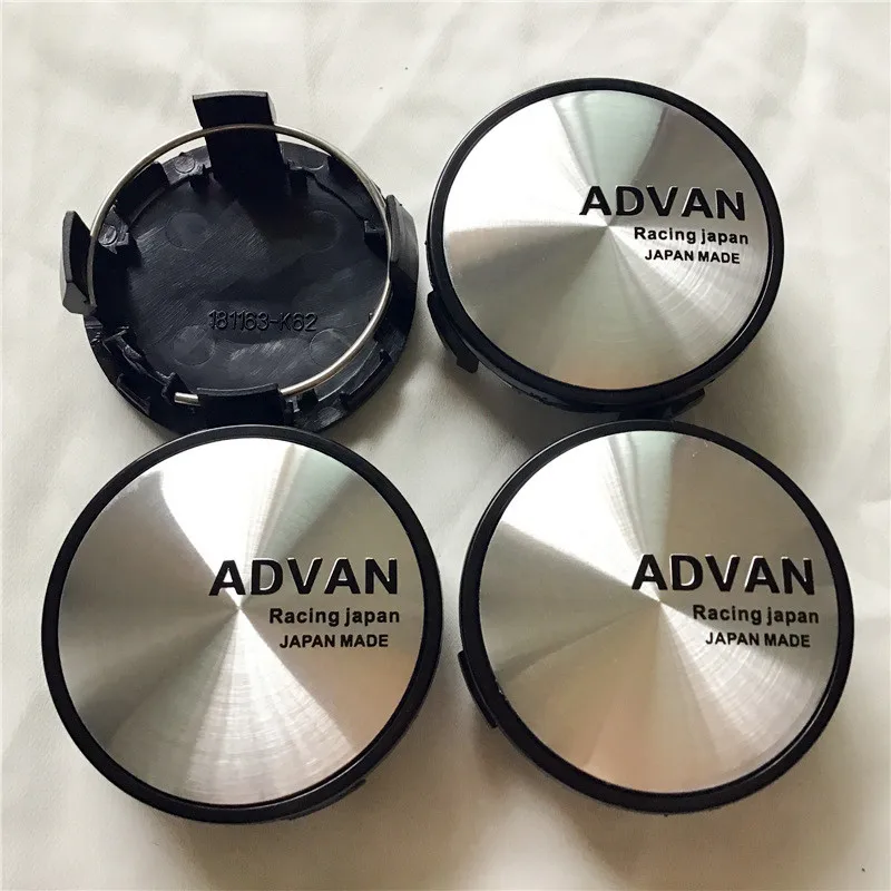 4pcs 62mm For ADVAN Car Wheel Center Cap Hubs Emblem Badge Auto Styling Dusproof Decal Cover