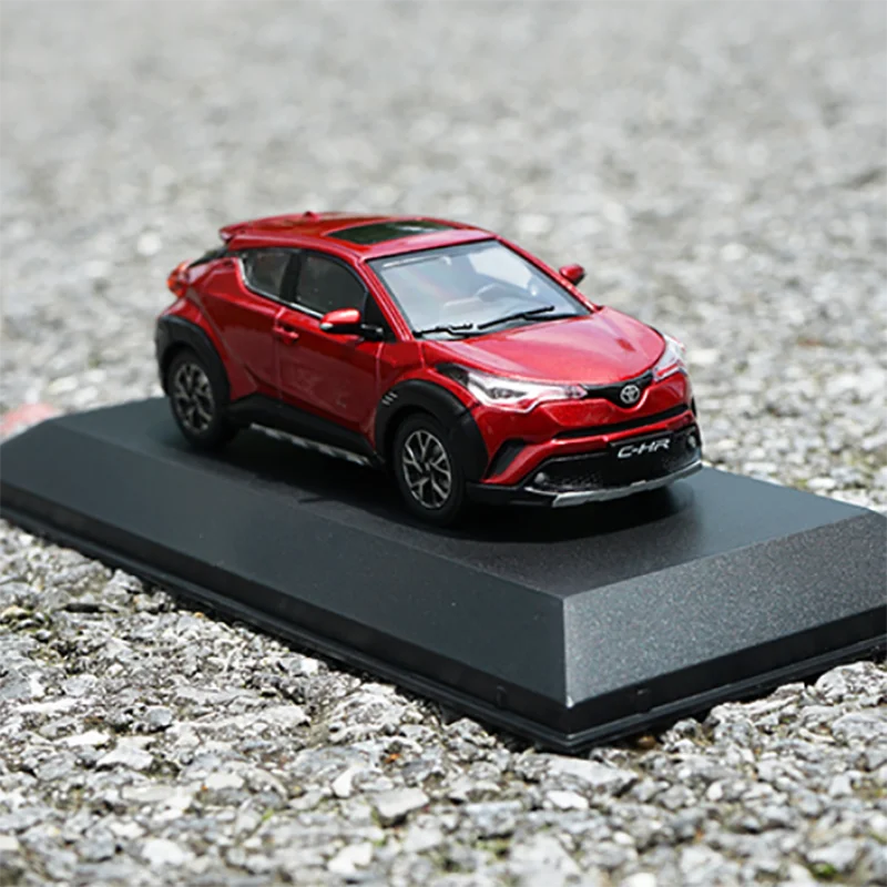 Sekitar 10CM Diecast 1/43 Skala C-HR CHR SUV Paduan Model Mobil Statis Logam Model Kendaraan untuk Koleksi Hadiah