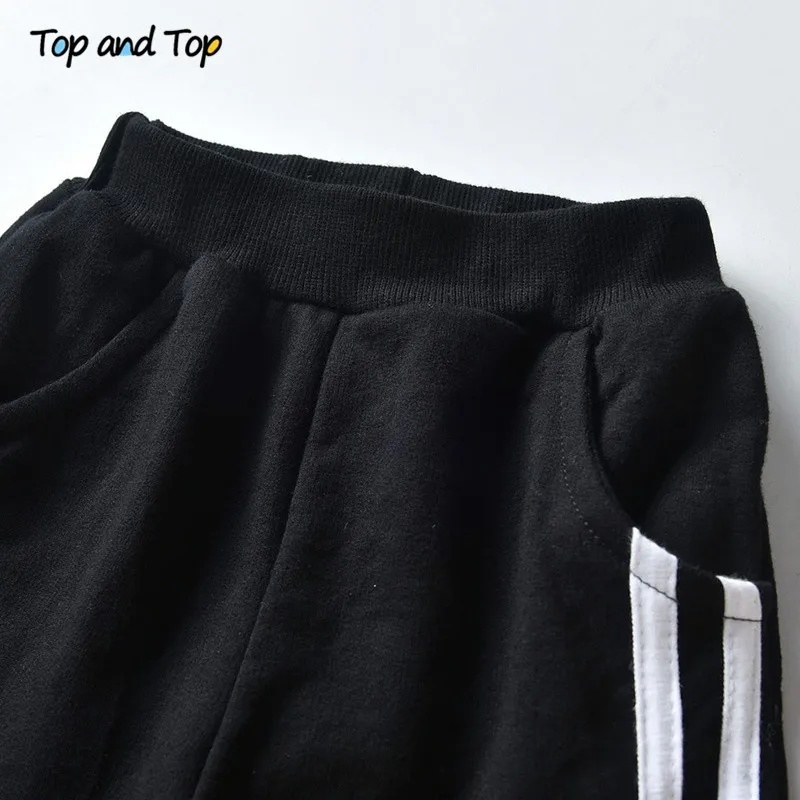 Top and Top Spring Autumn Boys Girls Clothing Set Long Sleeve Zipper Sweatshirt Coat+Trousers Striped Sport Suit 2Pcs Tracksuit