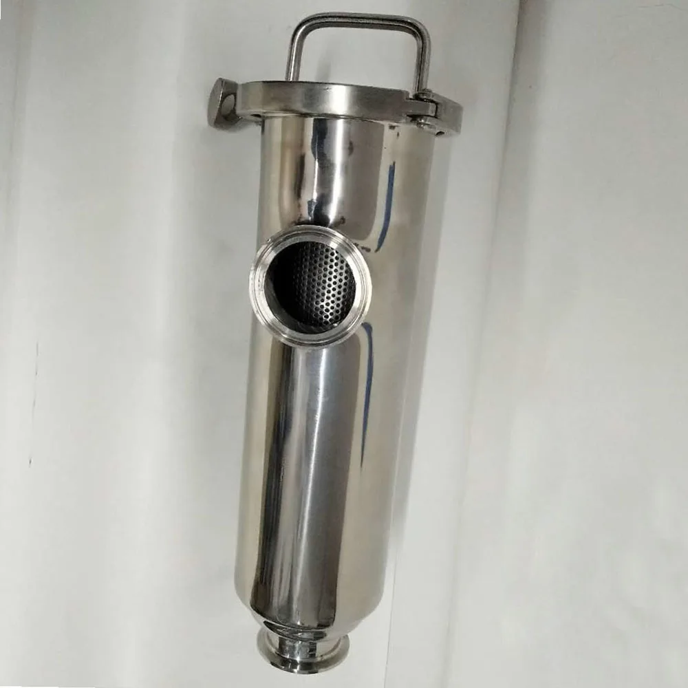 

51mm Sanitary Angle Type Filter Tri Clamp Strainer Stainless Steel SS304 OD 64mm Food Grade