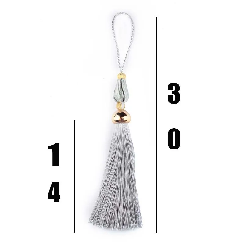 1Pc Silk Tassel Hanging Pendant Decorative Curtains Accessories Key Tassels For Curtain Tieback DIY Craft Tassel Fringe Trim