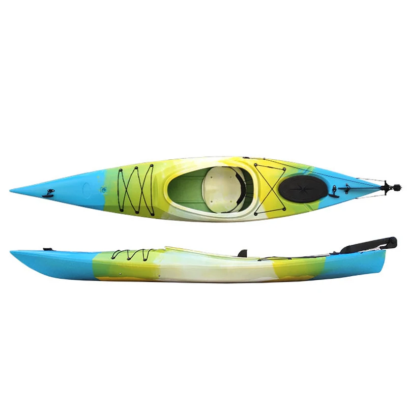 

3.5m single canoe kayak ocean boat travel canoe kayak short distance ocean boat LLDPE material QSSIT35000 Water-skiing