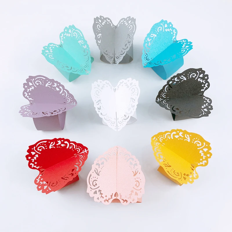 

50pcs Love Heart Porta Guardanapo Laser Cut Napkin Rings Holders Favors And Gifts Hotel Birthday Party Wedding Table Decoration